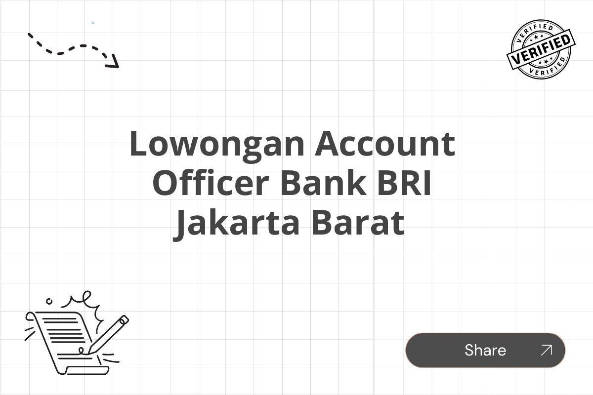 Lowongan Account Officer Bank BRI Jakarta Barat