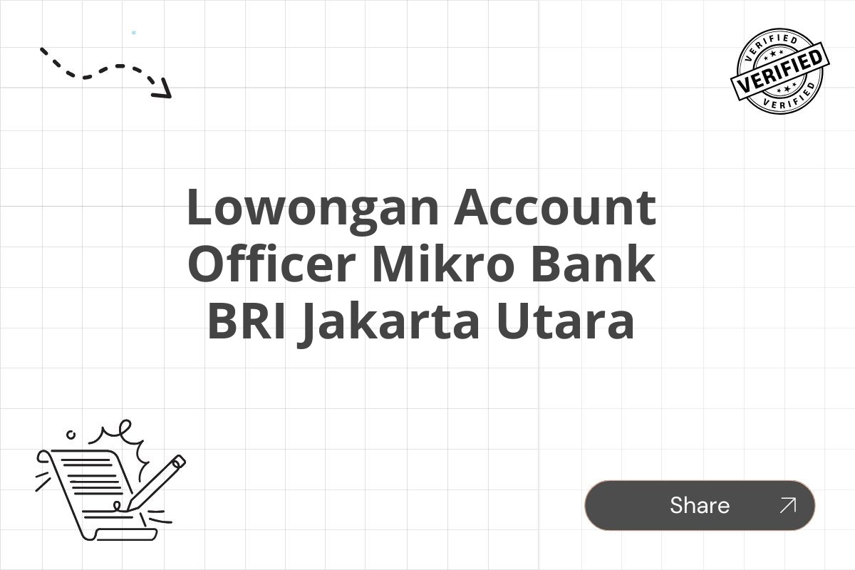 Lowongan Account Officer Mikro Bank BRI Jakarta Utara