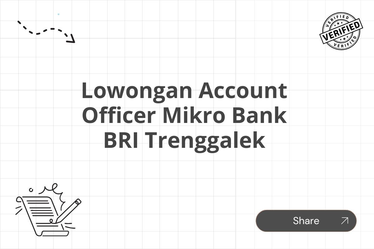 Lowongan Account Officer Mikro Bank BRI Trenggalek