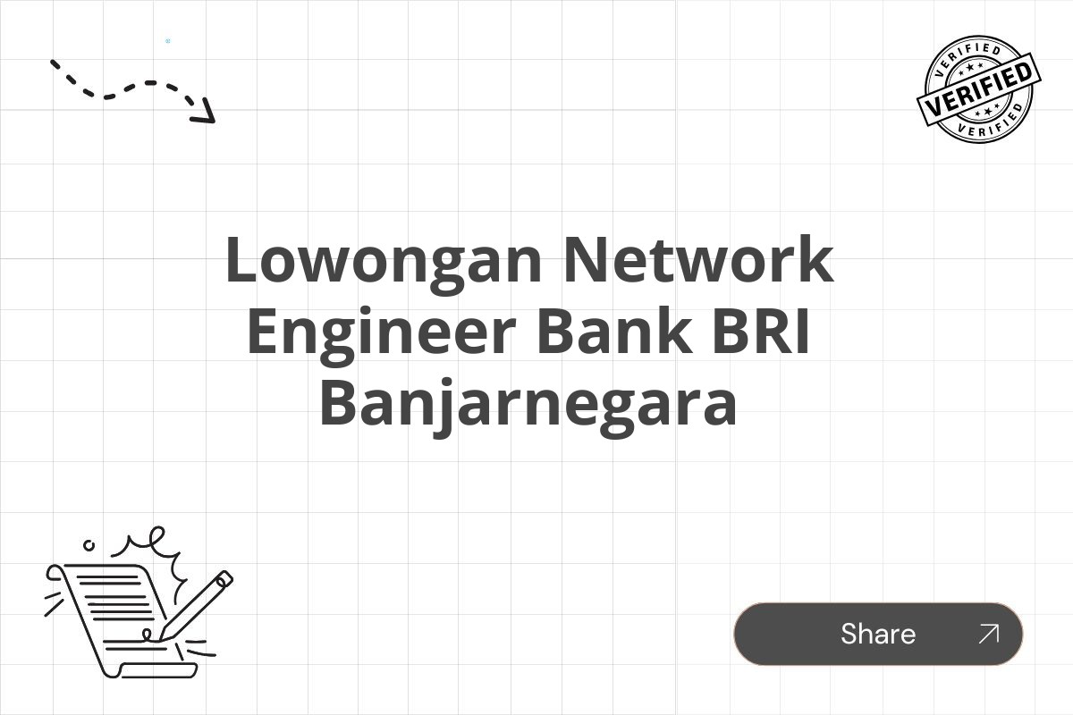 Lowongan Network Engineer Bank BRI Banjarnegara