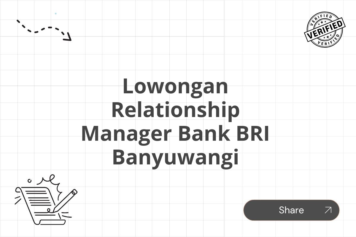 Lowongan Relationship Manager Bank BRI Banyuwangi