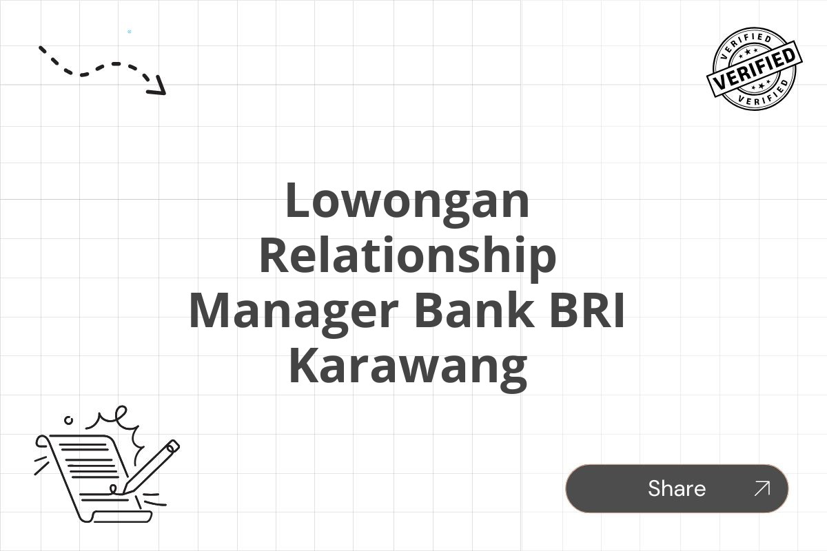 Lowongan Relationship Manager Bank BRI Karawang