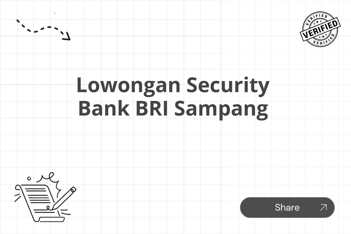 Lowongan Security Bank BRI Sampang