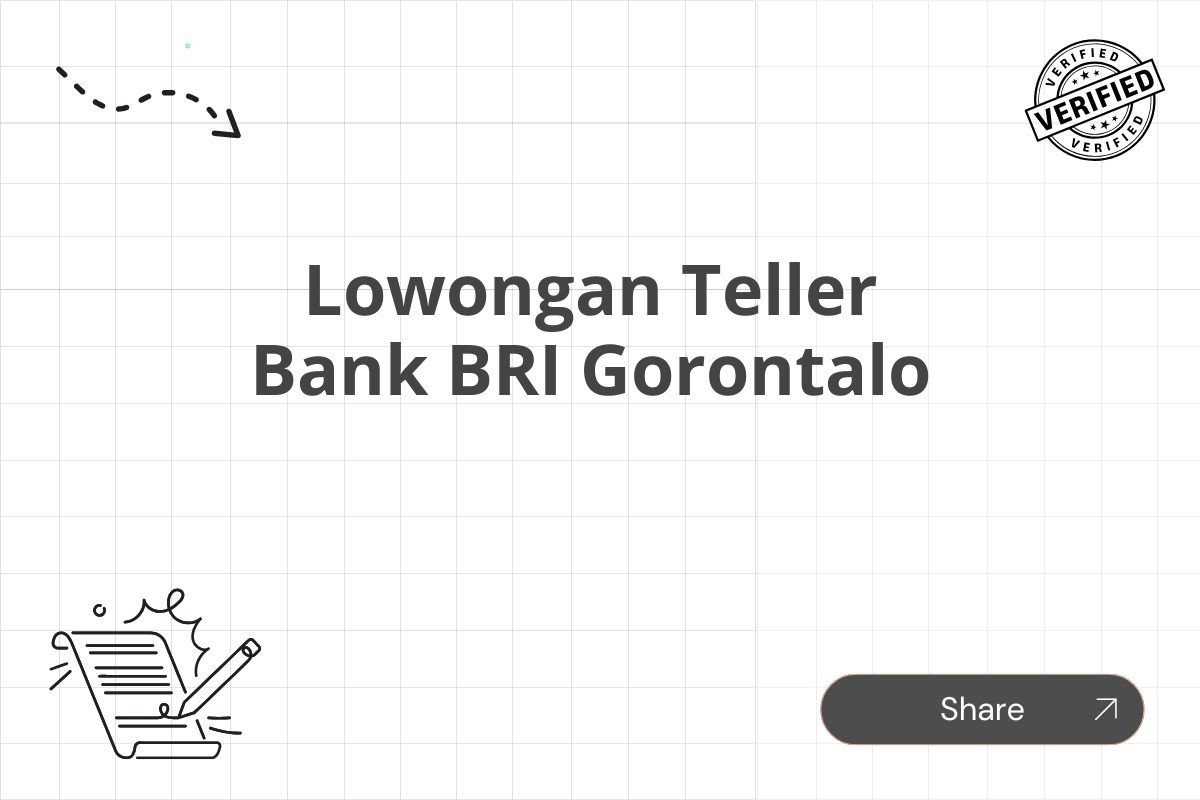 Lowongan Teller Bank BRI Gorontalo