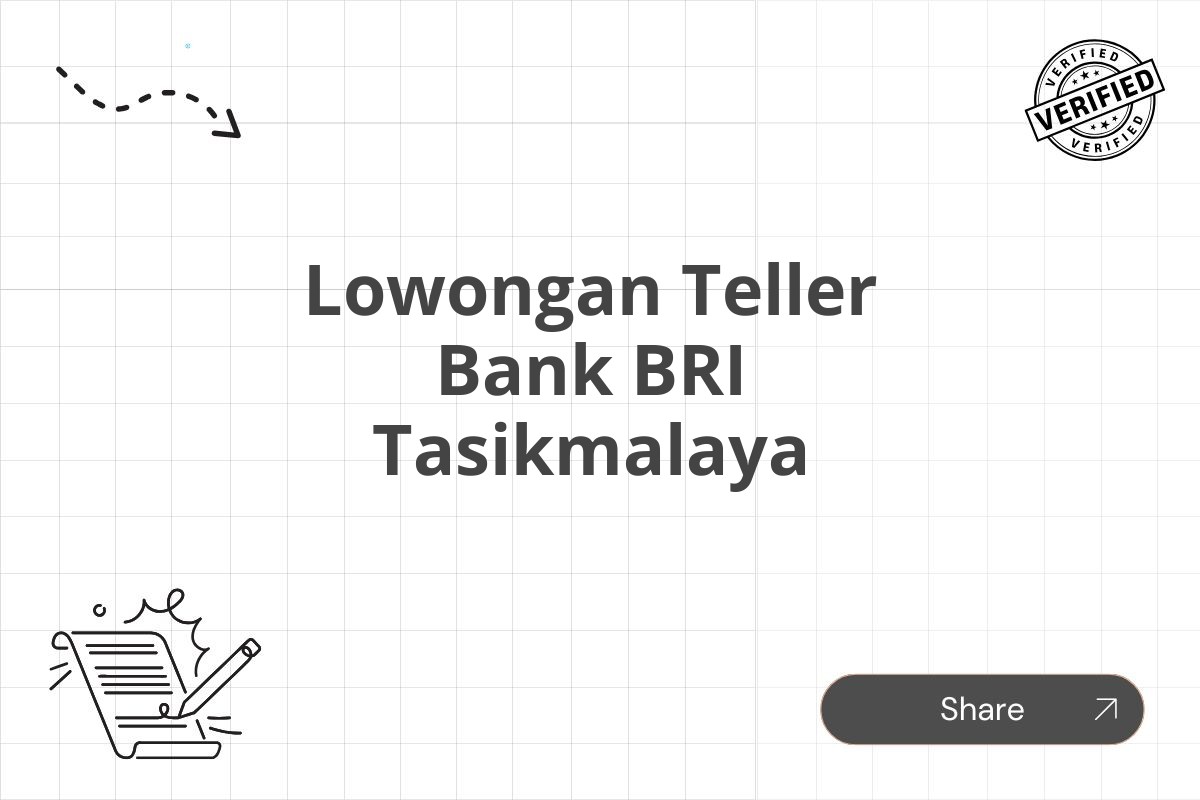 Lowongan Teller Bank BRI Tasikmalaya