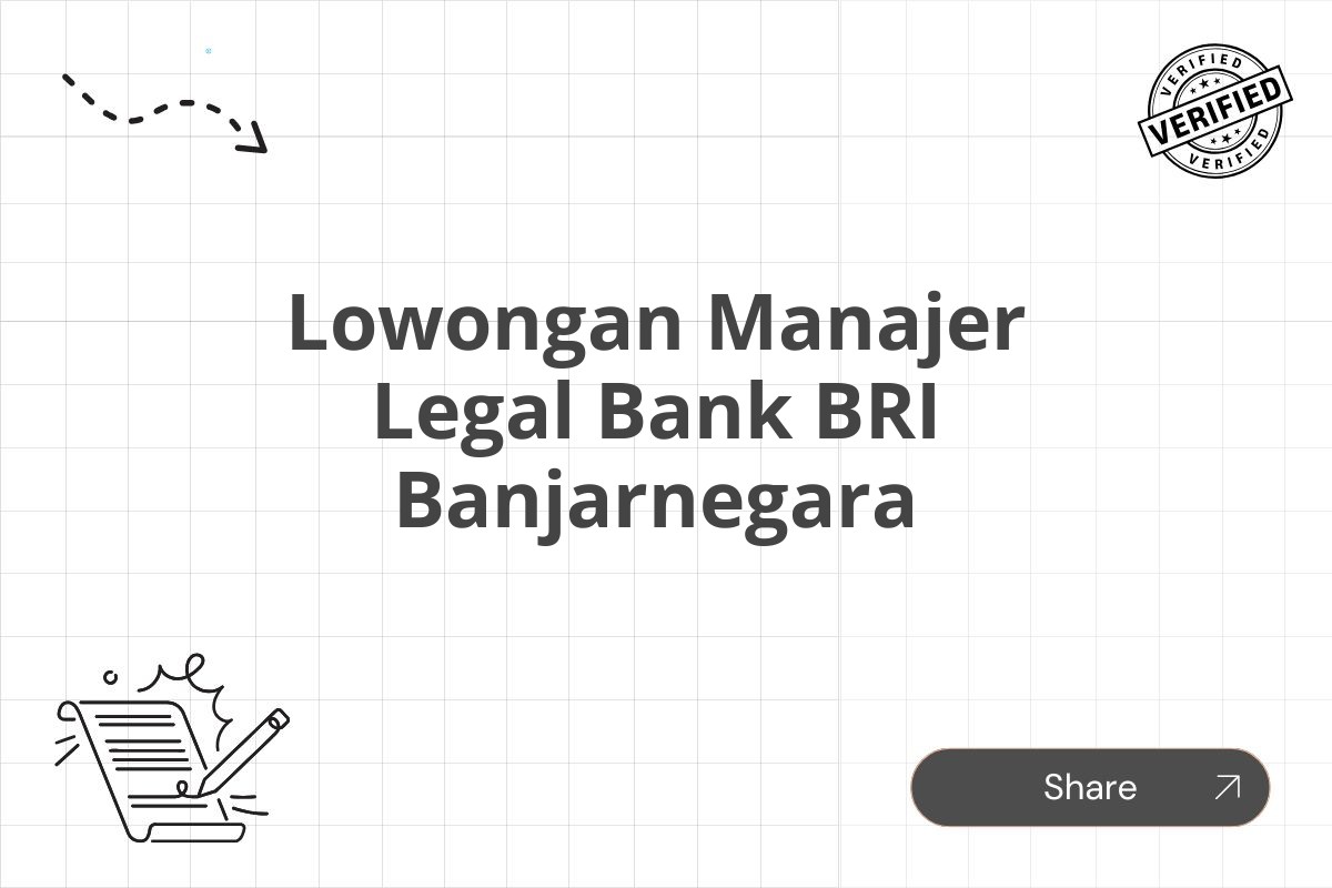 Lowongan Manajer Legal Bank BRI Banjarnegara